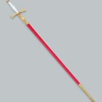 Rose Croix 18th Etched Blade Sword Red Scabbard
