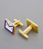 CF013 Masonic Royal Arch Companions Apron Gold Plated Cufflinks 