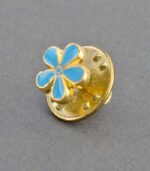 Forget Me Not Flower Enamel Pin Badge - Image 2