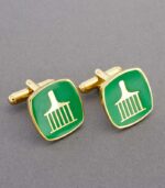 Allied Degree Master Weavers Green Cufflinks.