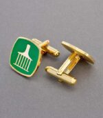 Allied Degree Master Weavers Green Cufflinks. - Image 2