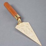 Gold Masonic Trowel With Engraved Symbols