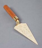 Gold Masonic Trowel With Engraved Symbols