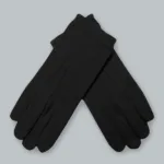 Knights Templar Plain Black Gloves