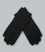 Knights Templar Plain Black Gloves