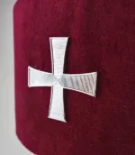 Knights Templar Silver Cap Cross