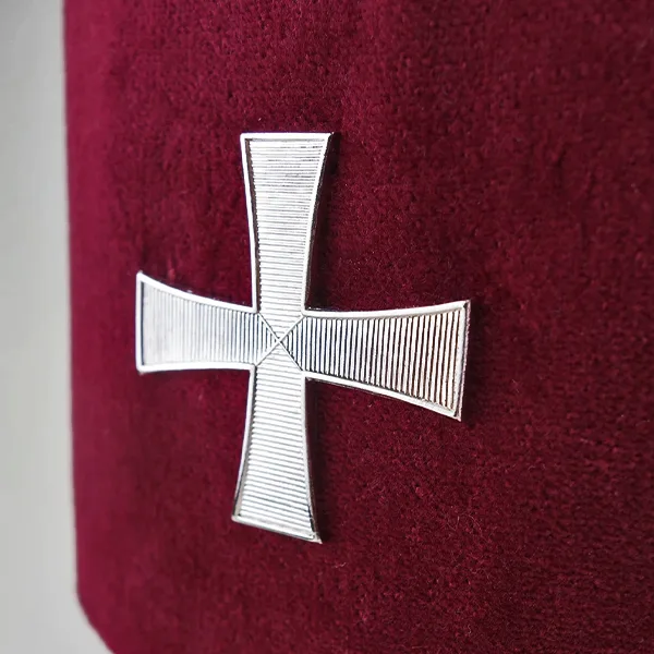 Knights Templar Silver Cap Cross
