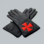 Knights Templar Black Gloves