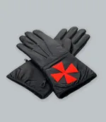 Knights Templar Black Gloves