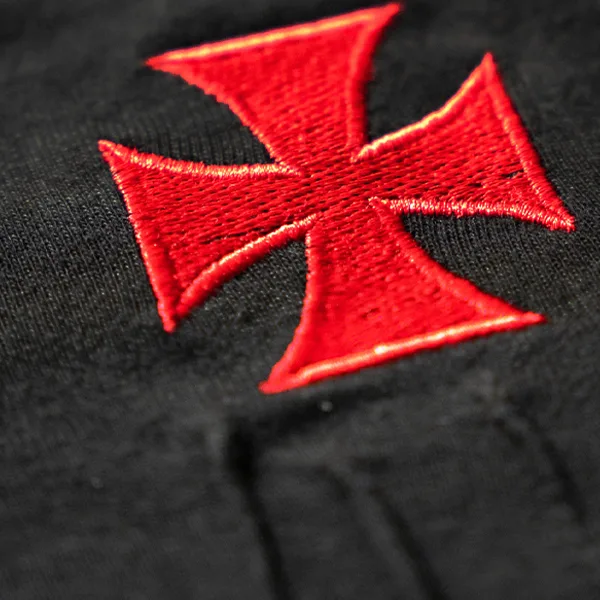 Knights Templar Black Gloves