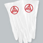 GKS_White cotton gloves red Royal Arch emblem